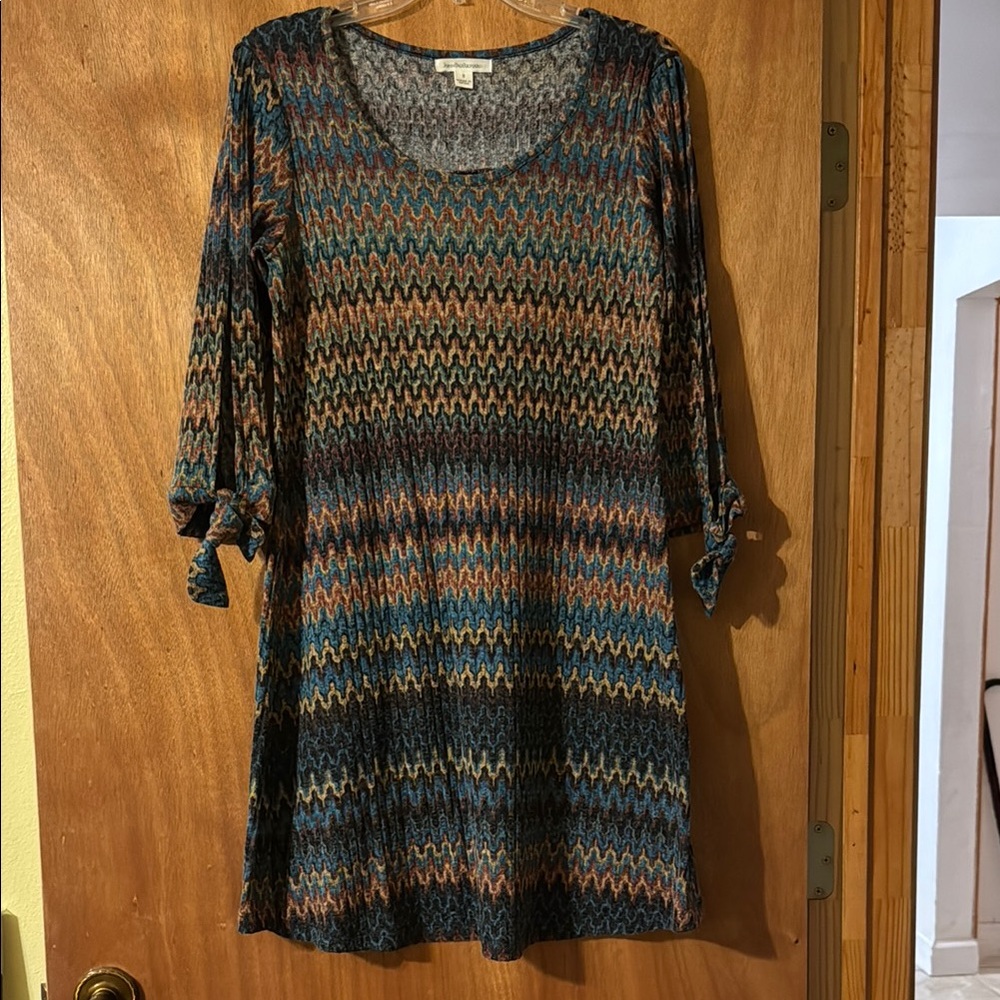 John Paul Richard Multicolor Chevron Pattern Women's A-line dress (mlb)